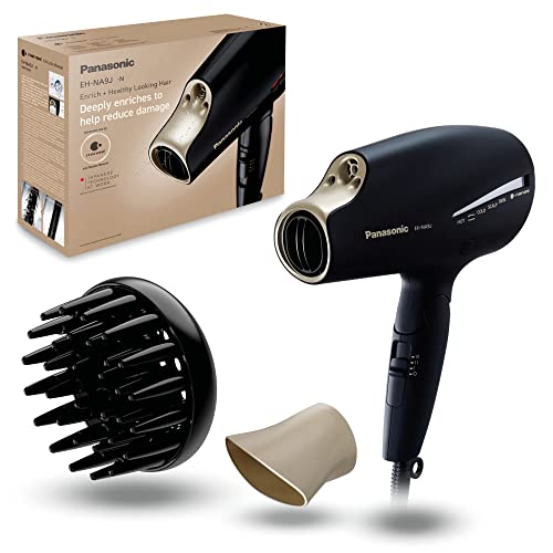 Panasonic Na9J-N825 Asciugacapelli Pieghevole Con Nanoe & Double Mineral Tecnologia, Include Un Ugello Duick Dry & Styling Incorporato Un Diffusore, R