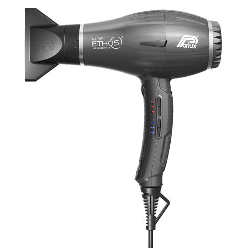 Parlux Ethos® Asciugacapelli Digitale Professionale Con Ioni Negativi, 9 Combinazioni Di Velocità E Temperatura, Cavo Girevole Brevettato, Potente E L