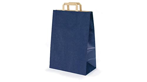 De Luca Industr.Grafica S.R.L. Shoppers Kermesse Blu 24+10X32 Sacchetti Carta Buste Regalo Spesa Acquisti