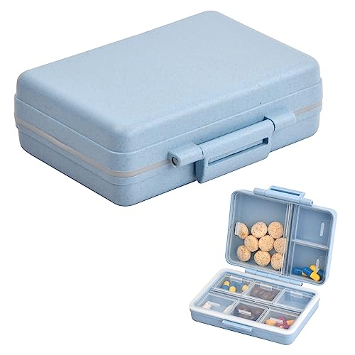 Vesaneae Custodia Portatile Per Pillole Con 9 Scomparti, Portapillole Settimanale, Porta Medicine Tascabile, Medicine Pillole Organizzatore, Portapill
