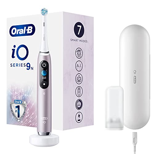 Oral-B Io 9 - Spazzolino Elettrico Con Tecnologia Magnetica, Microvibrazioni, 7 Programmi Di Pulizia E Display A Colori, Custodia Da Viaggio