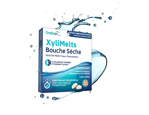 Xylimelts – 40 Pastiglie Aderenti Contro La Siccità Buccale E La Carie - Leggermente Dolce - Discreto E Utilizzabile Di Giorno & Di Notte Contro La Bo