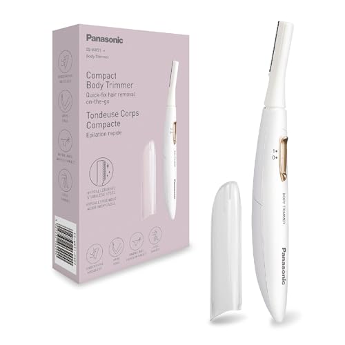 Panasonic Es-Wr51 Epilatore Compatto Per Il Corpo, Rasoio Da Donna, A Secco, Alimentato A Batteria (Necessaria 1 Aaa), Cappuccio Di Protezione, Spazzo