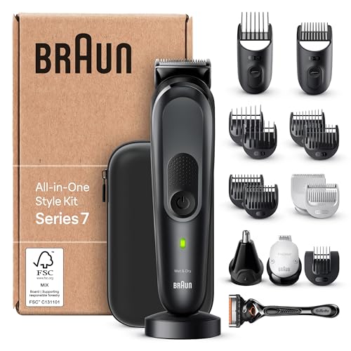 Braun Mgk7491 - Kit 17 In 1 Per Barba, Capelli, Depilazione Maschile E Altro Ancora, Nero