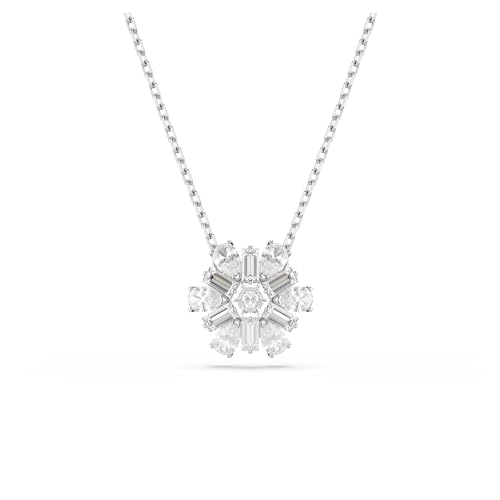 Swarovski Pendente Idyllia, Taglio Misto, Fiocco Di Neve, Bianco, Placcato Rodio