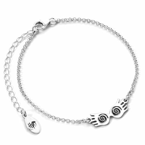 Harry Potter Braccialetto In Argento Sterling Con Charm Luna Specs, Misura Unica, Argento Sterling