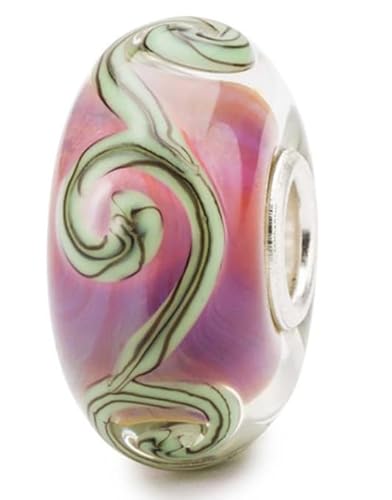 Trollbeads Tglbe-20122 Traces On Purple Glass Bead, Misura Unica, Vetro, Nessuna Pietra Preziosa
