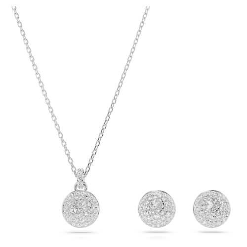 Swarovski Set Meteora, Bianco, Placcato Rodio
