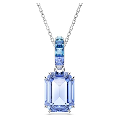Swarovski Pendente Millenia, Taglio Ottagonale, Blu, Placcato Rodio