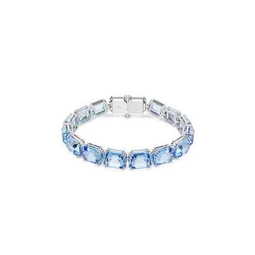 Swarovski Braccialetto Millenia, Taglio Octagon, Sfumatura Di Colore, Blu, Placcato Rodio