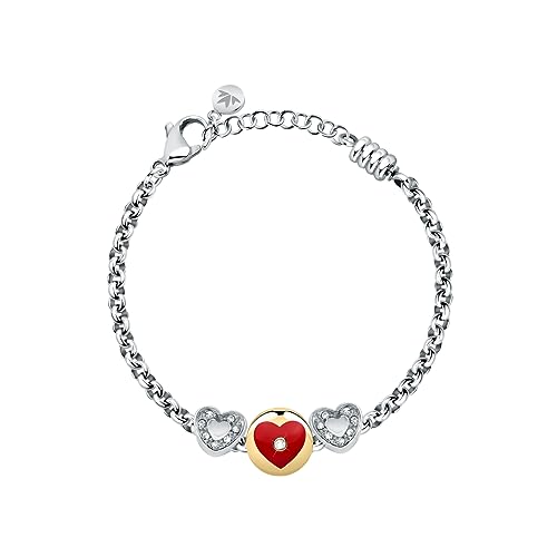 Morellato Drops Bracciali Donna In Acciaio, Cristalli, Smalto, Ip Oro Giallo - Scz1214