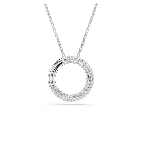Swarovski Pendente Dextera, Pavé, Bianco, Placcato Rodio