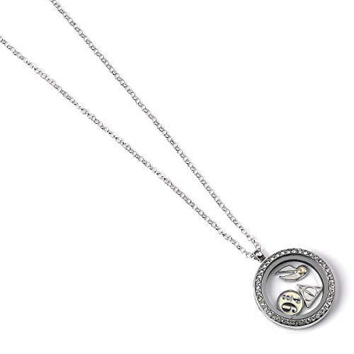 The Carat Shop - Collana Ufficiale In Bagno D'Argento Sterling Con 3 Charms Di Harry Potter, Con Cristalli