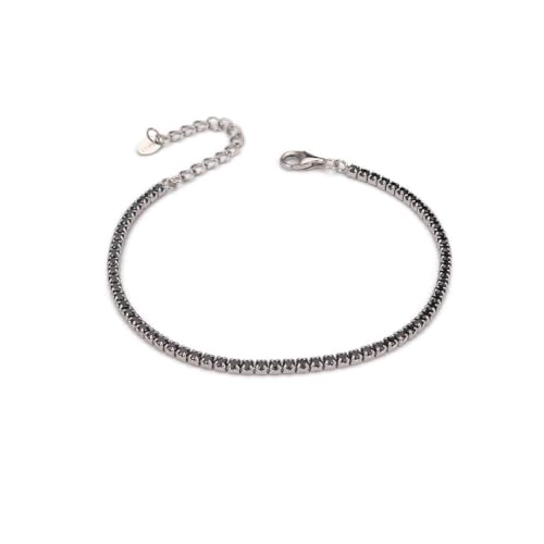 Bracciale Tennis Con Zirconi Neri