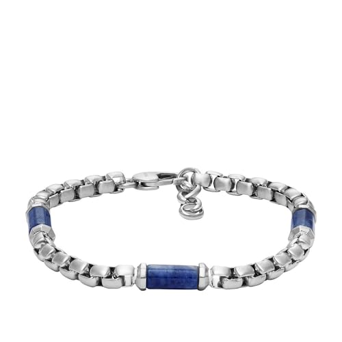 Fossil Bracciale Da Uomo In Acciaio Inox Argentato, Jf04725040, Length: 190Mm+25Mm, Width: 6.3Mm, Acciaio Inossidabile, Senza Gemstone