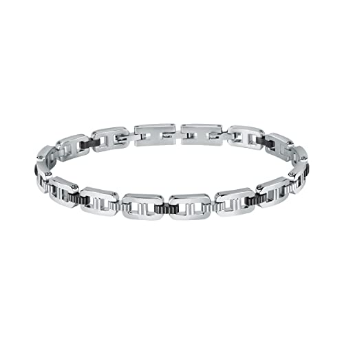Morellato Motown Bracciale Uomo In Acciaio, Ip Nero - Sals60