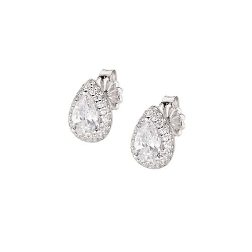 Amen Orecchini "Goccia D'Amore" In Argento Con Zirconi