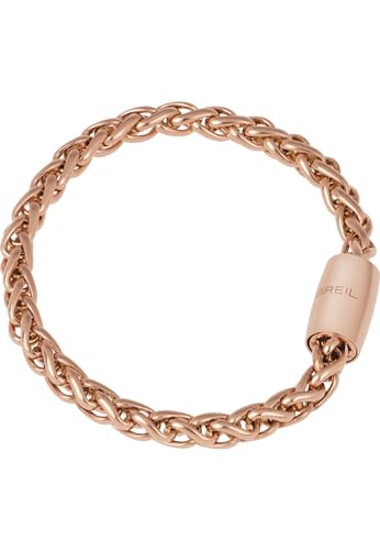 Breil, Collezione Magnetica, Bracciale Donna Small Wave, In Acciaio Lucido Colorato Ip Rose, Con Catena A Spiga E Pratica Chiusura Con Magnete, Colore