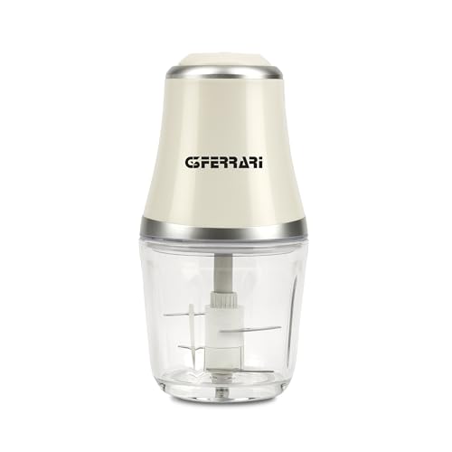 G3 Ferrari G20163 Tritatutto Vetromix, 500W, 500 Ml, Bicchiere In Vetro, Funzionamento Pulse, Lame Inox, Bianco