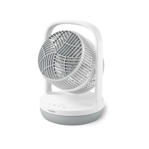 Ventilatore Da Tavolo Philips Serie 2000. Potente E Ultra-Silenzioso. 23 Db. Circolatore D'Aria. Inclinazione Regolabile Di 180°.Timer 12 Ore. Per Cam