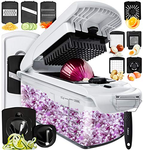 Taglia Verdure Mandolina Per Verdure Affetta Verdure - Multifunzione Tritatutto Affettatrice Manuale - Tagliaverdure Frutta Cipolla Patate Cubetti Jul