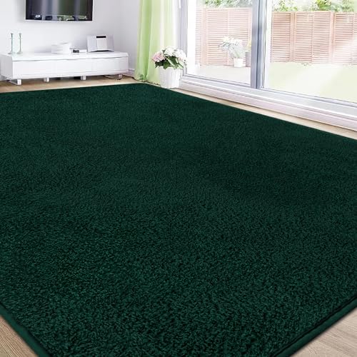 Rtbqj-At Tappeto Per Soggiorno, 160 X 230 Cm, Morbido, Verde, Antiscivolo, Lavabile, Per Camera Da Letto, Extra Large, Per Soggiorno, Bagno, Cucina, L