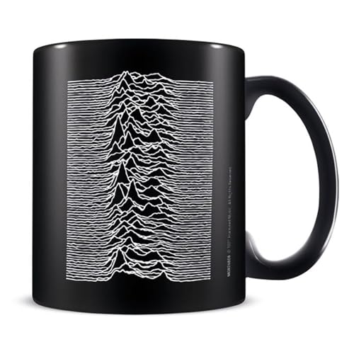 Joy Division Unknown Pleasures Waveforms Black Coffee Mug Tazza Con Pannello