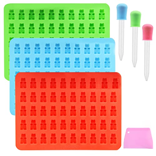 Zioya 3 Stampi Per Caramelle Gommose Stampo Caramelle Per Cioccolatini Stampi Per Cioccolatini In Silicone Con 2 Contagocce In Silicone Antiaderente P