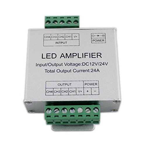 Joylit Amplificatore 4 Canali Rgbw Del Segnale Dc12V~24V 24A Ripetitore Di Segnale Dati Per Smd 3528 5050 Led Rgb Luce Della Striscia