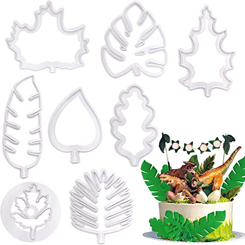 Tagliabiscotti 8Pcs, Taglierina Per Biscotti Foglia Tropicale, Formine Per Biscotti, Stampino Per Biscotti, Tagliafoglie E Fiori Tropicali Hawaiani, D