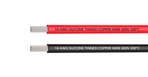 Tuofeng 16 Awg Wire 6 Metri Silicone Wire Morbido E Flessibile Filo Di Rame Stagnato Ad Alta Temperatura Resistenza 3 M Nero E 3 M Rosso Filo Incaglia