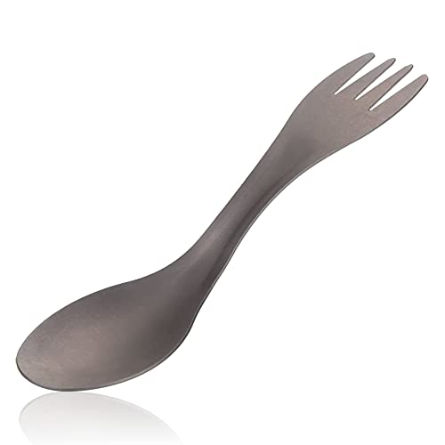Spork Titanio, Multifunzionale 2-In-1 Cucchiaio Forchetta Combo Posate Utensili Per Picnic Campeggio Bbq