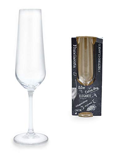 1 Calice Flute Prosecco Champagne In Vetro 200 Ml