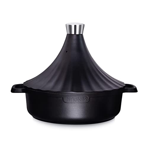 Intignis Marmite À Tajine Marocaine | Passa Quattro | Grande Coda Di 28 Cm | Induzione, Gas, Électrique, Céramique | Revêtement Anti-Adhésif Sans Prod