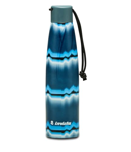 Invicta Borraccia, Blu, Borraccia Termica In Acciaio Inox Interno Esterno, Mantenimento Temperatura Fino A 24H, Borraccia Scuola Bambini - Bottle Term