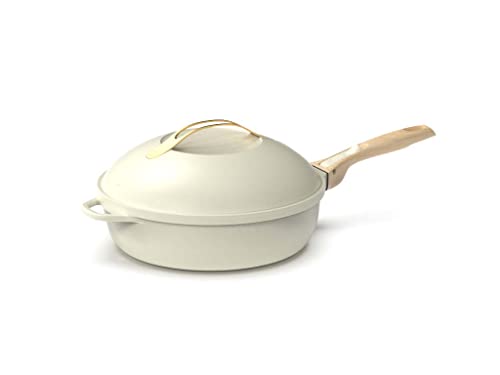 Cookut - La Favolosa Padella 8 In 1 - Un Unico Utensile Che Sostituisce Padella, Padella, Casseruola, Casseruola - Con 2 Maniglie Rimovibili, Cestello