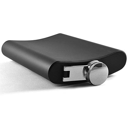 Tobeit Fiaschetta In Acciaio Inossidabile 8Oz Fiaschetta In Nero Opaco, Portatile Fiaschetta Tascabile Per Liquori (8Oz)