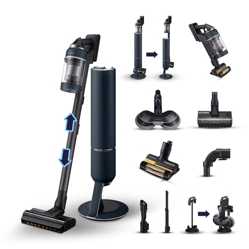 Samsung Scopa Elettrica Vs20B95973B/Wa Bespoke Jet Plus Pro Extra, Aspirapolvere Senza Filo, Clean Station, Potenza 210W, Fino A 120 Min Di Autonomia,