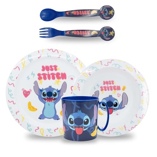 Sorrisini Set Stoviglie Bambini | Set Piatti Bambini Per Asilo, Scoula | Set Pappa Bimbo Piatto, Ciotola, Tazza 350Ml | Set Svezzamento Prima Pappa In