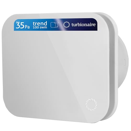 Turbionaire Trend 100 Swm Aspiratore, Per Bagno, Cucina, Parete/Soffitto, Pannello Frontale Bianco Opaco, Diametro 100Mm, 85M3/H, 35Pa, Valvola Di Non