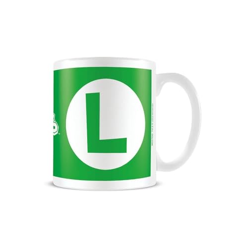 Super Mario - Tazza Luigi Initial (Taglia Unica) (Verde/Bianco)