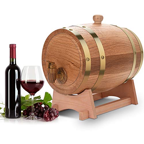 Botte Di Rovere, Vino Botte Di Rovere, Dispenser Di Vino D'Annata Per Vino Con Alcolici Conservazione, Per Whisky, Vino, Birra, Bourbon, Tequila, Ecc(