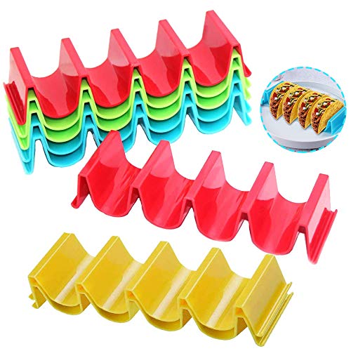 Lwzko 8 Pezzi Supporto Per Taco, Supporto Per Taco In Plastica, Plastica Abs Taco Holder Fino A 4 Tacos Ciascuno Per Ristorante, Casa, Picnic, Festa,