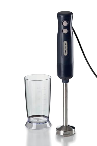 Ariete 601 Frullatore A Immersione Breakfast, Frullatore A Immersione, 700 W, 2 Velocità, Lama In Acciaio Inox, Gamba Removibile, Bicchiere Trasparent