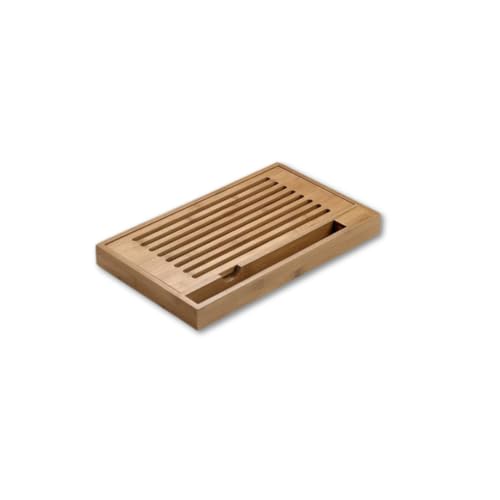 Maqa Tagliere Da Cucina Antibriciole In Bamboo 40X24X4 Cm - Accessori Cucina, Tagliere Legno Grande, Tagliere Da Cucina Professionale - Ideale Per B&B