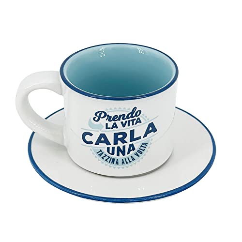 Clearco Tazzina Da Caffè In Gres Porcellanato Personalizzata Con Piattino E Scatola Regalo - Carla