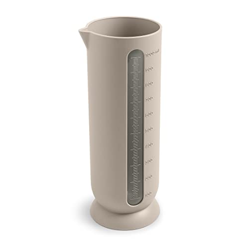 Blim Plus Caraffa Qb 1Litro Tortora Opaco (Moka) In Plastica 100% Riciclabile, Non Tossico, Fondo Arrotondato Facile Da Pulire, Lavabile In Lavastovig