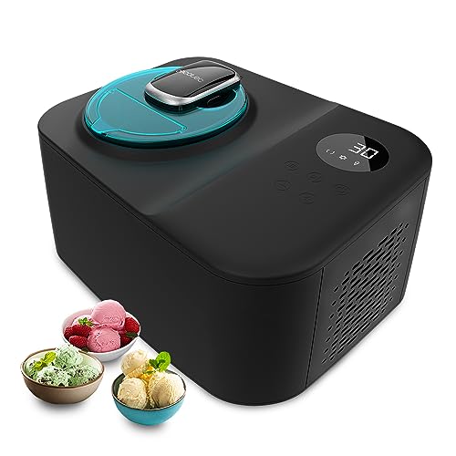 Cecotec Gelateria Con Compressore Da 1,2 L Gelacy 1200 Touch. 110 W, Macchina Per Gelato, Schermo Tattile, Finestra Di Controllo, Motore Estraibile, G