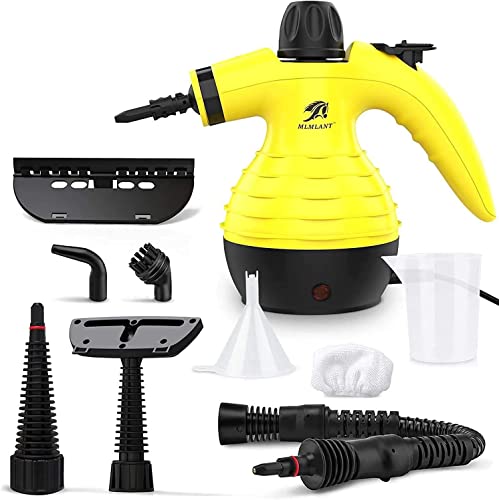 Pulitore A Vapore Portatile, Mlmlant, Multiuso Con 9 Accessori Per Rimuovere Le Macchi Da Pavimena, Moquette, Tende, Seggiolini Auto, Cucina, Cimici,