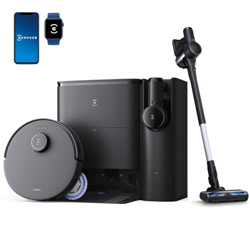 Ecovacs T30S Combo Complete Robot Aspirapolvere Lavapavimenti Con Stazione Tutto-In-Uno, Moci Estensibili Trueedge, 11000Pa, Tecnologia Zerotangle, La